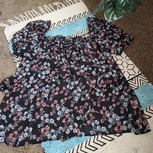 Floral sheer Top